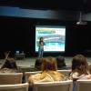 Elcy Yaned Astudillo en conferencia con estudiantes de nutrición